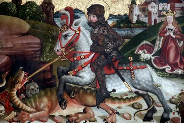 Der heilige Georg tötet den Drachen